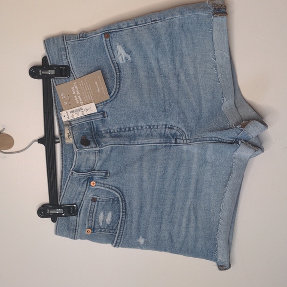 Madewell high-rise blue denim shorts NWT 29 - Picture 4 of 8